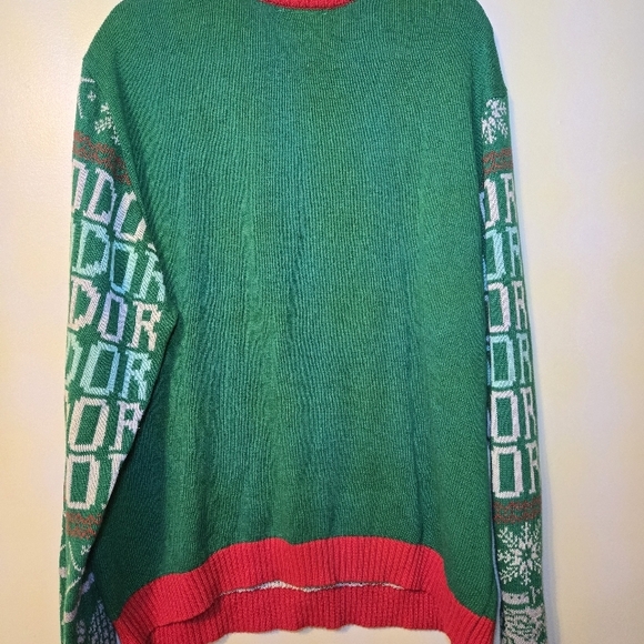 Ugly Christmas Sweater Mens XXL Green Game of Thrones HBO Ho Ho Hodor Pullover - Picture 3 of 10
